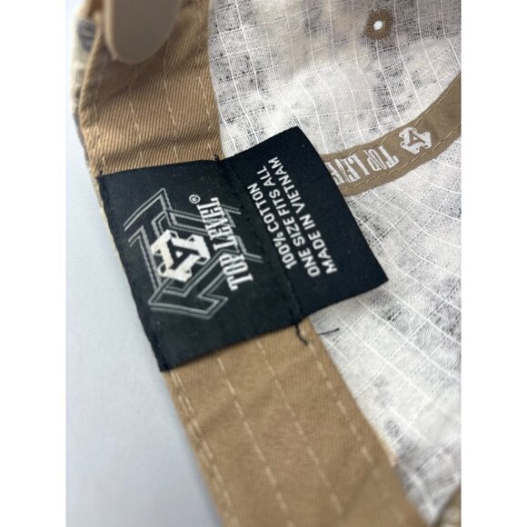 Top Level Men's Camouflage Snapback Hat Black Stars and Stripes USA Adjustable - Picture 7 of 9